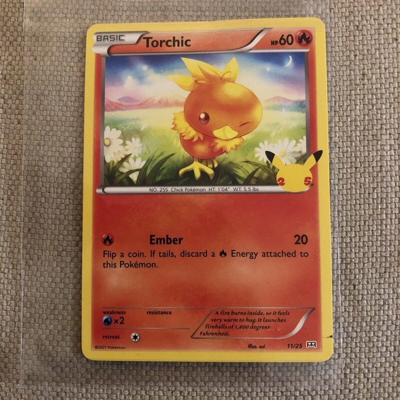 Pokemon TCG 25th Anniversary McDonalds Torchic Promo Card - Picture 2 of 4